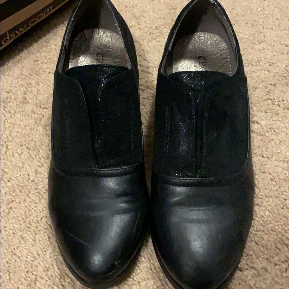 Shoes black small block heel